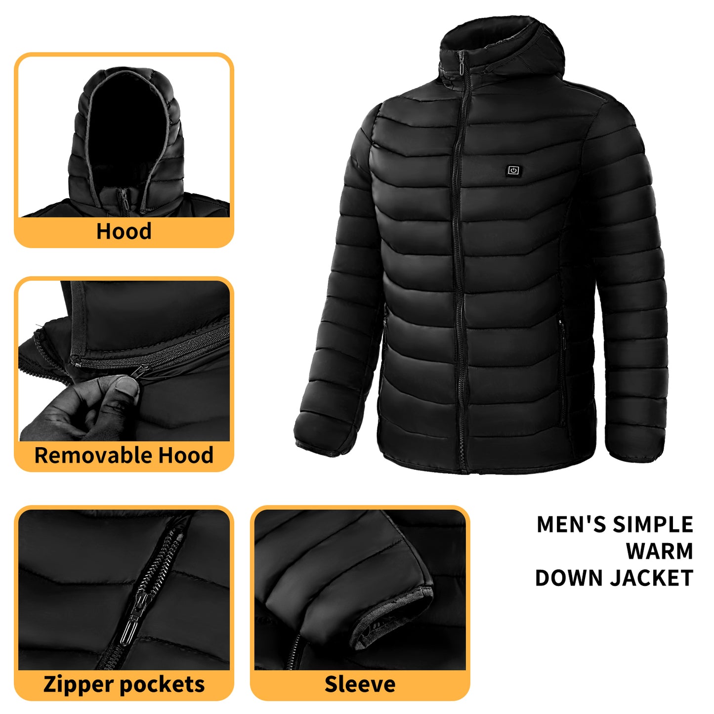 Heated Puffer Jacket Electric Heating Coat